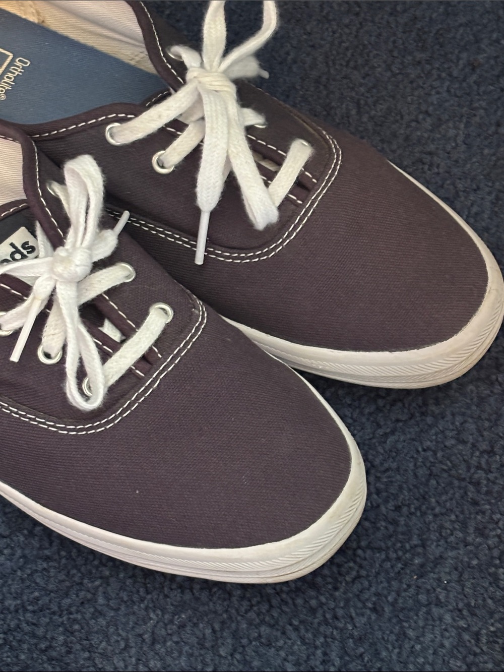 VGUC navy blue Keds * woman’s sz 8.5 * Canvas Lace-Up Sneakers - Picture 8 of 8